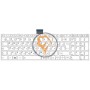 Клавіатура для ноутбука Toshiba Satellite C55 C55-A C55DT біла рамка, вертикальний enter, біла RU
