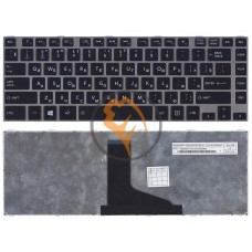 Клавіатура для ноутбука Toshiba Satellite L800 L830 сіра рамка, чорна RU
