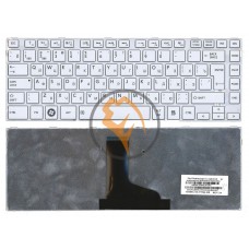 Клавіатура для ноутбука Toshiba Satellite L800 L830 біла рамка, біла RU