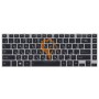Клавіатура для ноутбука Toshiba Satellite M40T з підсвіткою, сіра рамка, чорна RU