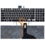 Клавіатура для ноутбука Toshiba Satellite S50 з підсвіткою, срібляста рамка, чорна RU