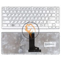 Клавіатура для ноутбука Toshiba Satellite T230 T230D T235 T235D срібляста рамка, срібляста RU