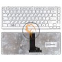 Клавіатура для ноутбука Toshiba Satellite T230 T230D T235 T235D срібляста рамка, срібляста RU
