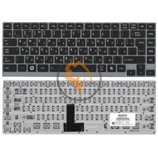Клавіатура для ноутбука Toshiba Satellite U900 U920T U840 U800 сіра рамка, чорна RU