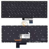Клавіатура для ноутбука Lenovo IdeaPad Yoga 700-14ISK з підсвіткою, без рамки, чорна RU