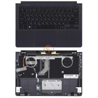 Клавіатура для ноутбука Samsung NP900X3C чорна з топ панеллю, чорна RU