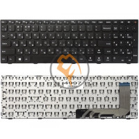 Клавіатура для ноутбука Lenovo IdeaPad 110-15ISK горизонтальний Enter, чорна рамка, чорна RU