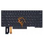 Клавіатура для ноутбука Lenovo ThinkPad E480 горизонтальний Enter, чорна рамка, чорна RU