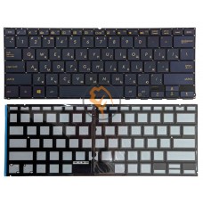Клавіатура для ноутбука Asus ZenBook Flip S UX370UA без рамки чорна RU