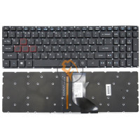 Клавіатура для ноутбука Acer Aspire VN7-593G з підсвіткою без рамки чорна RU