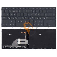 Клавіатура для ноутбука HP ProBook 430 G5 горизонтальний Enter, чорна рамка, з підсвічуванням, чорна RU